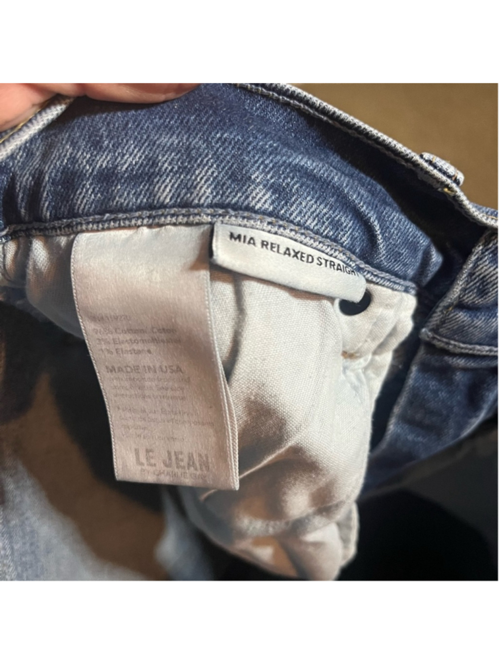 🍀FRAME Le Jean High Rise Mia Relaxed Straight Jean Size 27 - Picture 8 of 12